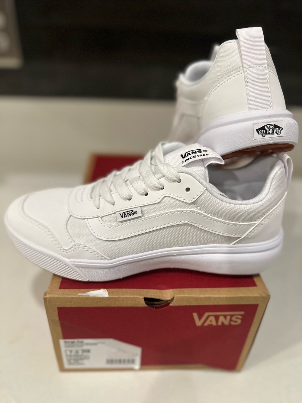 Vans Women’s All-White Low-Top Sneakers